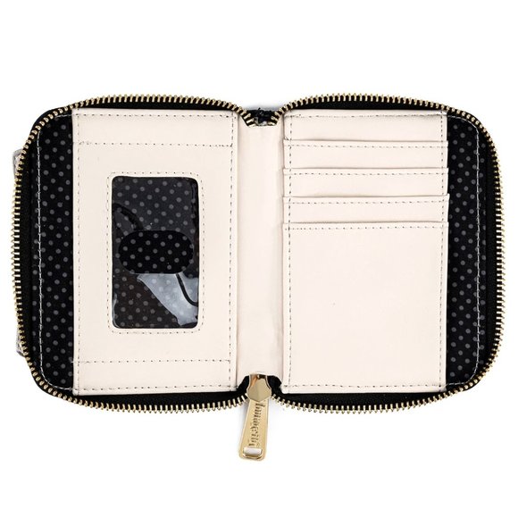 Loungefly Disney Minnie Mouse Wallet Polka Dot Bow Zip Around - Picture 3 of 5